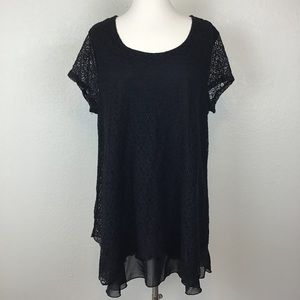 Style & Co Women’s Crochet Lace Tunic Blouse Top